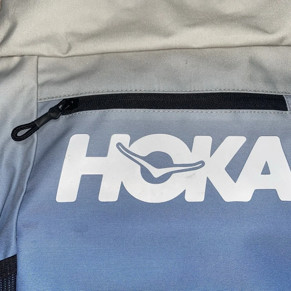 Hoka One Blue One Time To Fly Drawstring Backpack Shoe Bag Lightweight Running
